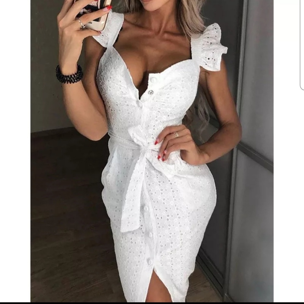 Sexy white summer dress